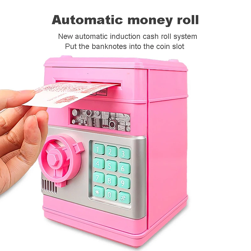 Electroic Piggy Bank Mini Password Safe Box Coins Cash Saving Children Money Boxes ATM Machine Boy Girl Birthday Christmas Gift