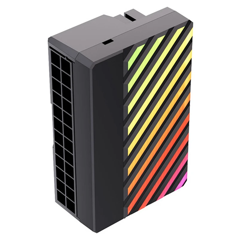

Адаптер ATX Power 24P для материнской платы, адаптер поворота на 90 градусов, 24-контактный прямоугольный адаптер, разъем для проводки артефактов-AA56