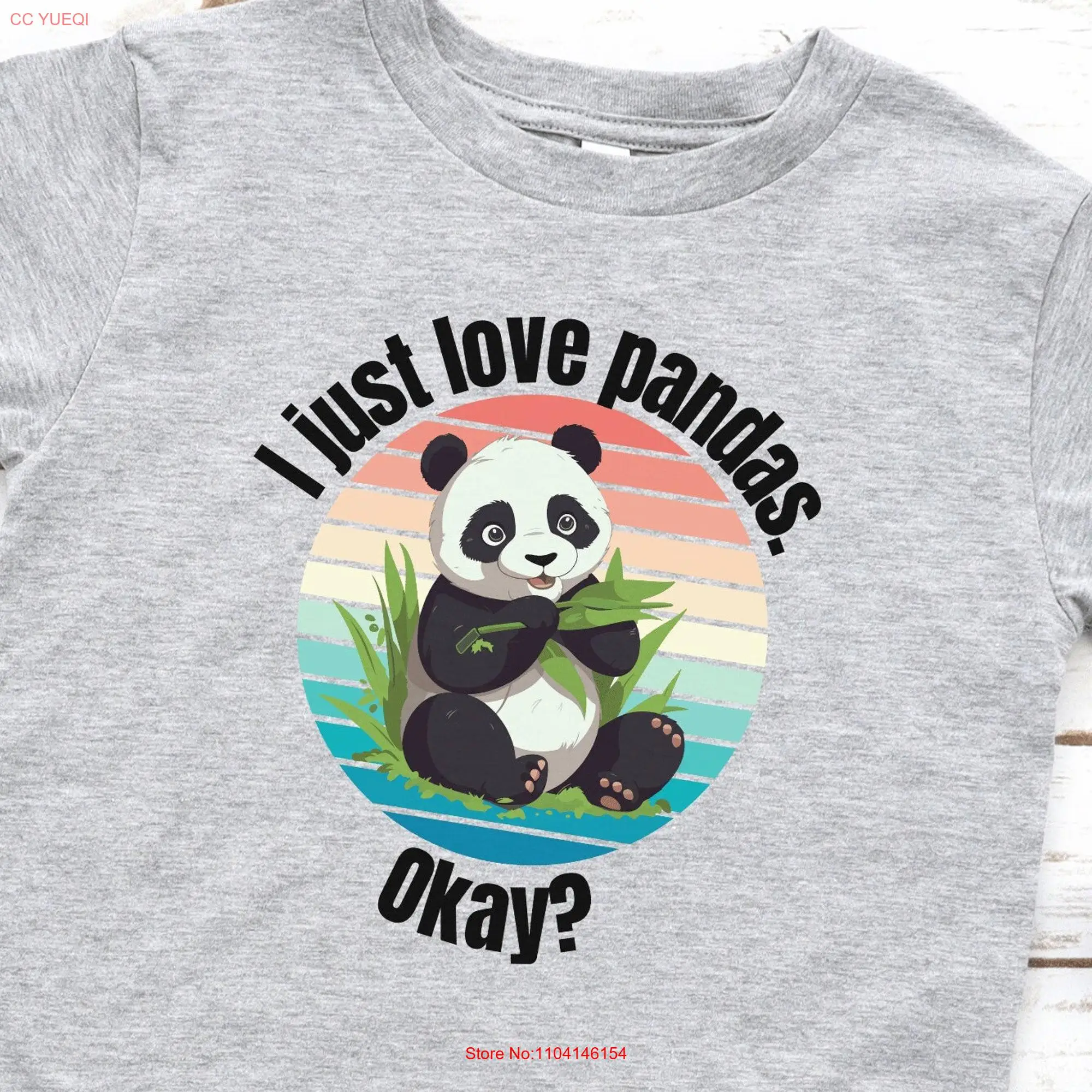 Kids Panda T Shirt I Just Love Pandas Okay Lover Cute Christmas Birthday Idea Girls Boys Toddler Youth Baby Bodysuit