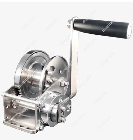 304 Stainless Steel Two-way Self-locking Hand Winch Rust Proof Heavy Load Marine Outdoor Lifting Hoist