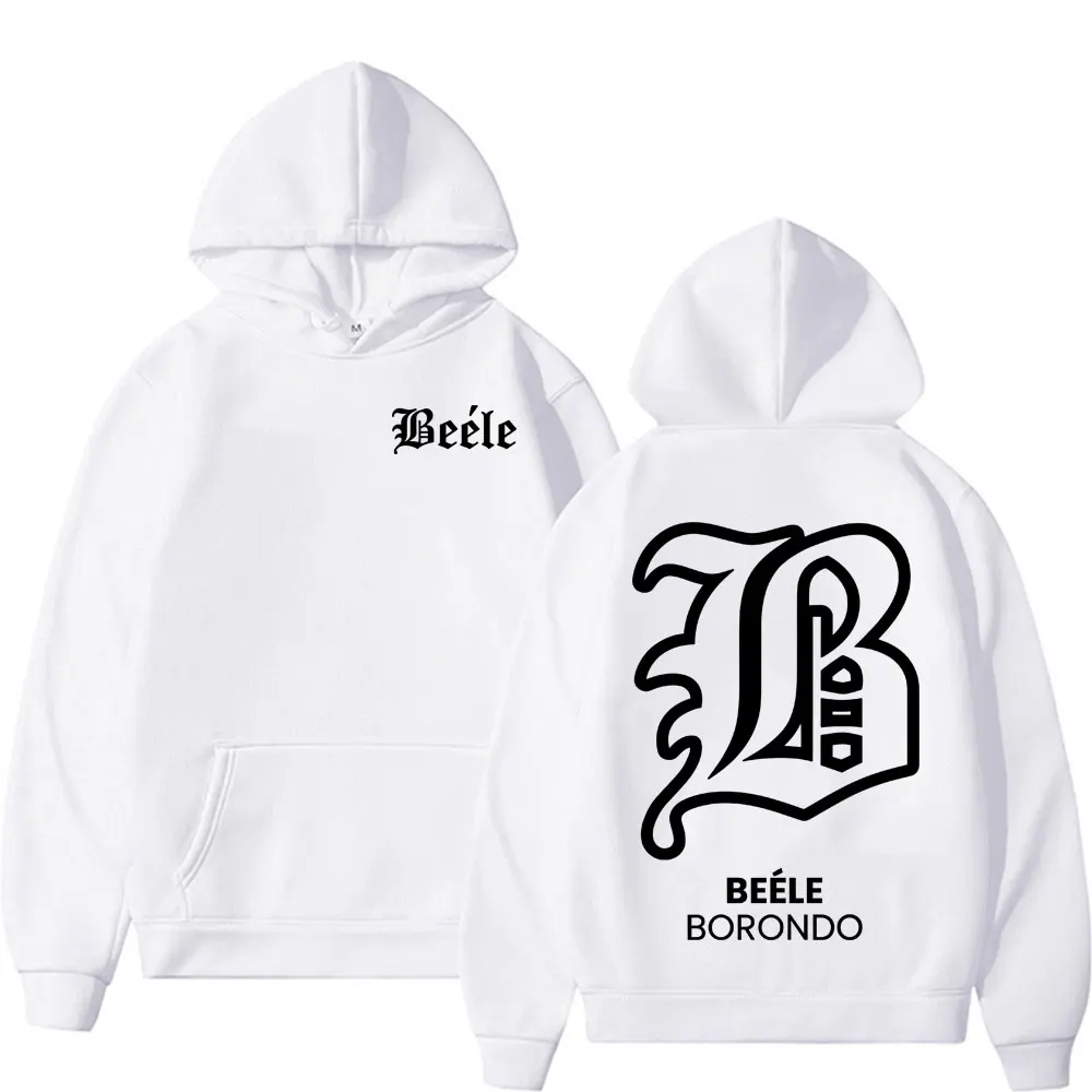مغني الراب Beele Borondo Tour Merch هوديس الرجال النساء أزياء خمر طويلة الأكمام البلوفرات عارضة جديدة الخريف والشتاء البلوز