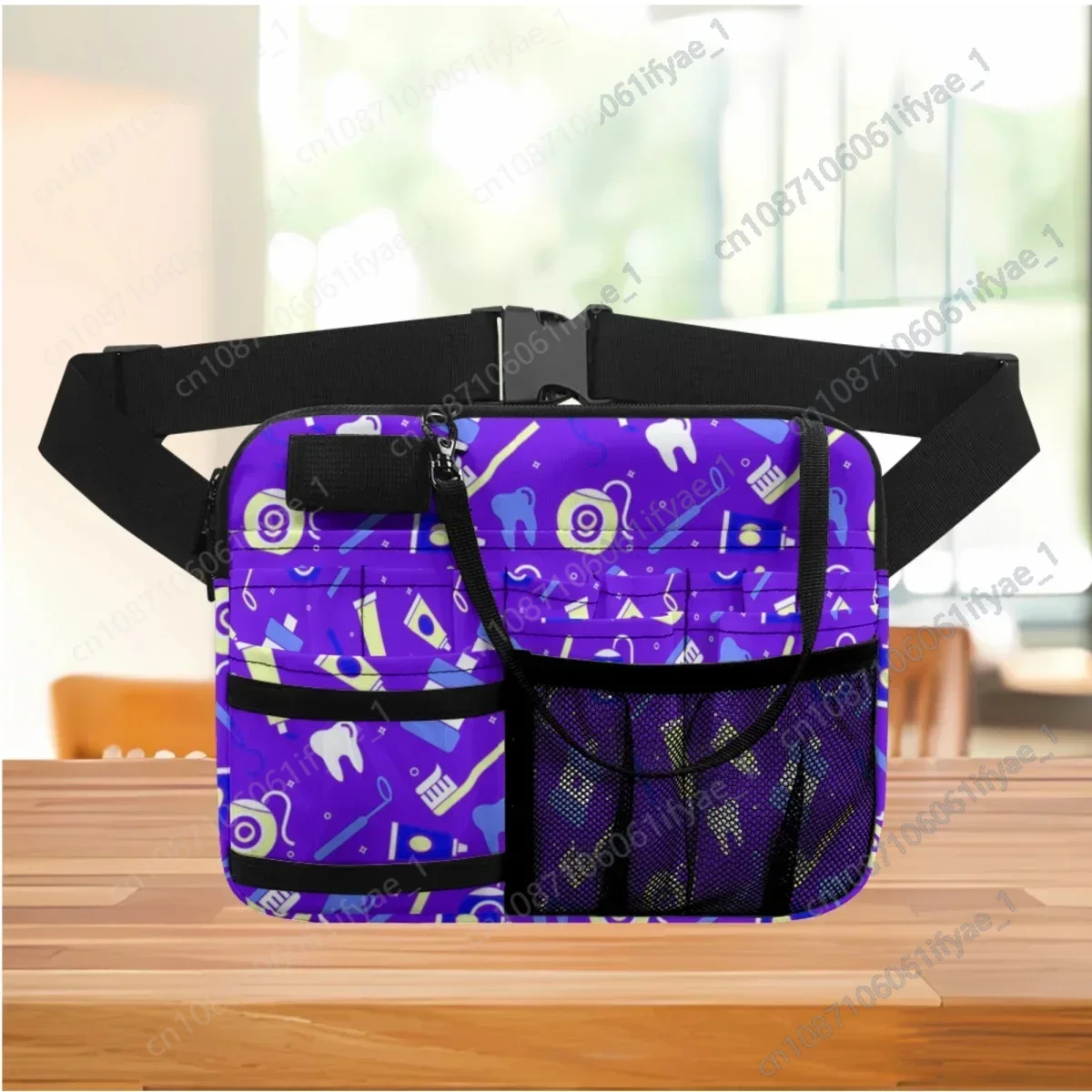 Portable Nurse Fanny Pack Dental Hospital Nursing Tools Print Waist Bag for Stethoscopes Bandage Scissor Practical Hip Bags Gift