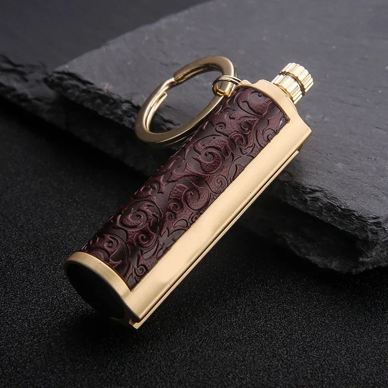 Portable Lighter Match Stick Camping Lighter Metal Waterproof Keychain Reusable Outdoor Camping Survival Tools Men's Gadgets