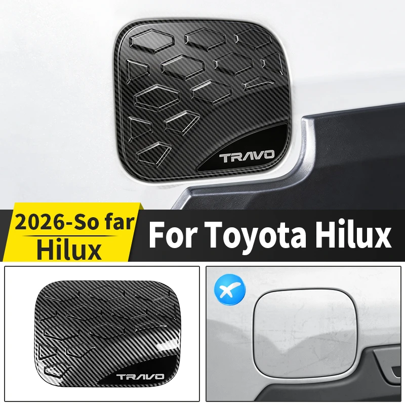 

Декоративная накладка на крышку топливного бака для Toyota Hilux SR SR5 2026 года, защита от царапин, модификационная наклейка, внешние автомобильные аксессуары
