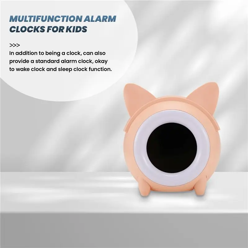 A44I-Alarm Clock For Kids Bedroom Children Sleep Training Clock For Toddlers Wake Up Clock Night Lights For Gifts