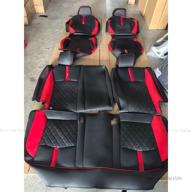Custom Fit Car Accessories Seat Covers  7 Seaters Full Set Genuine Leather Middle Part for Land Rover Discovery 3