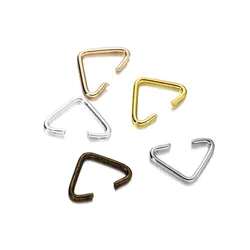 20-100 adet Metal demir üçgen klipsler toka bağlayıcı DIY küpe bilezik kolye takı yapımı için atlama halkaları aksesuarları