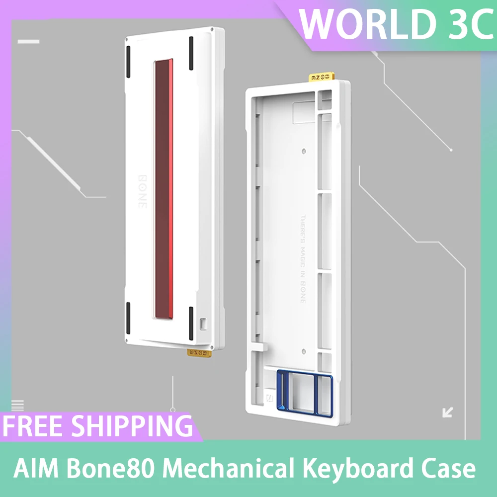 Aim Bone80 Mechanical Keyboard Case Aluminium Alloy Pcb Custom Gamezone Gamer Magnetic Switch Keyboard For Wooting 80he Gift