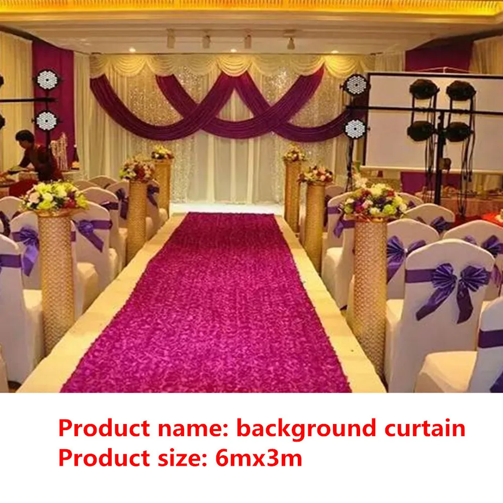 

Wedding Backdrop With Sequins Swags Party Background Decoration Stage Backcloth Stage Curtain 3x6m Backdrop Church Stage Decorat