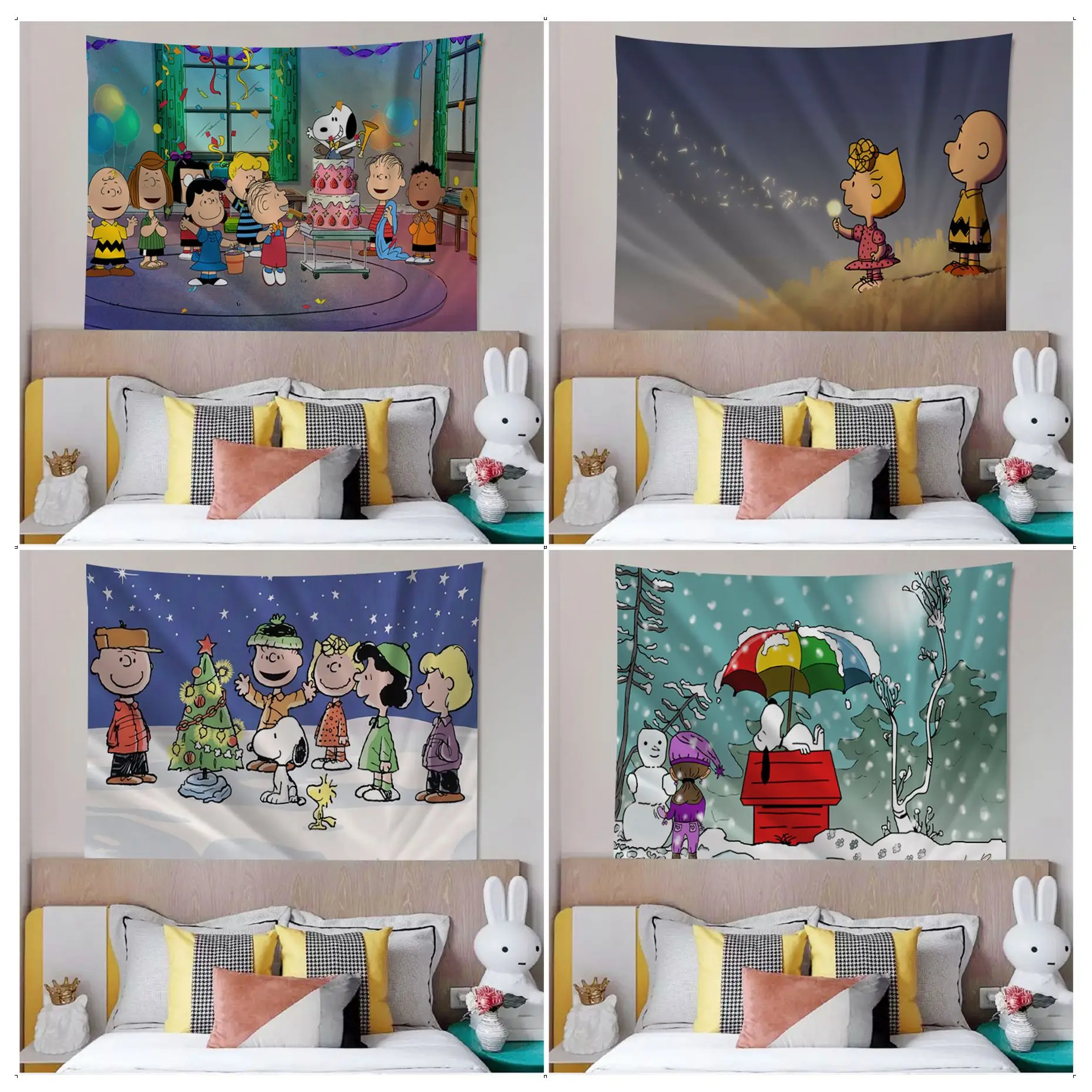 TV Show cartoon S-Snoopy Tapestry Hanging Bohemian Tapestry Bohemian Wall Tapestries Mandala Cheap Hippie Wall Hanging