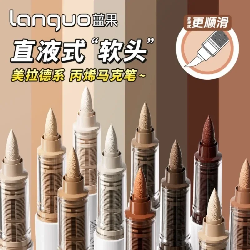 

171/9 Direct Liquid Acrylic Paint Pens Brush Color Marker Pen for Rock Painting Stone Christmas DIY Art Supplies Stationery