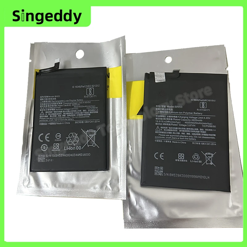 

BN53 Battery For Xiaomi, Mobile Phone Batteries For Redmi, Note 9 Pro, Note 10 Pro 4G, Replacement Repair Parts, 5020 mAh