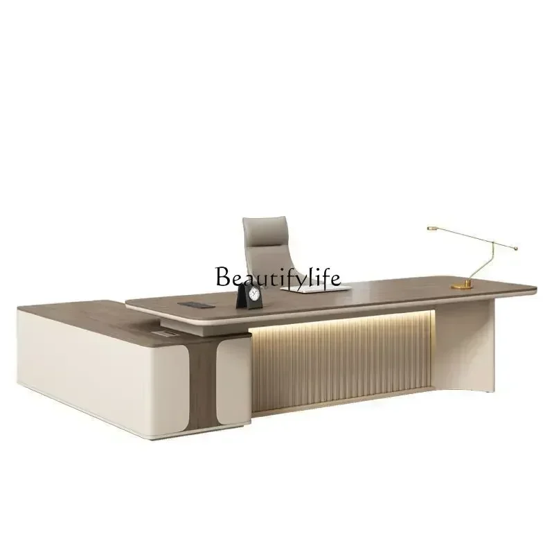 

yj58 Modern combination table and chair light large class table boss table