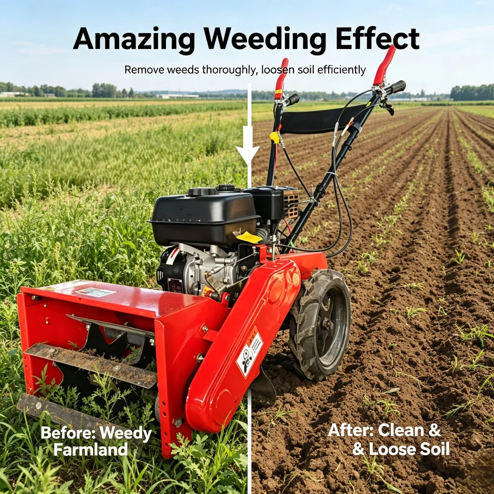 -For Labor-saving Self-walking Handheld Weeding Tiller 4-Stroke Rotary Cultivator Machine SH Brand High Vegetable Plot*