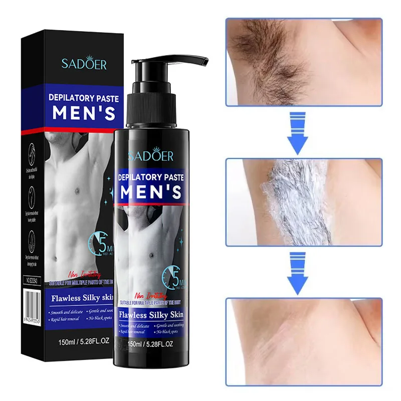 Men Fast Hair Removal Cream Painless Hair Growth Inhibitor Arm Armpit Legs Permanent Depilatory for Men Women Beauty Health Care