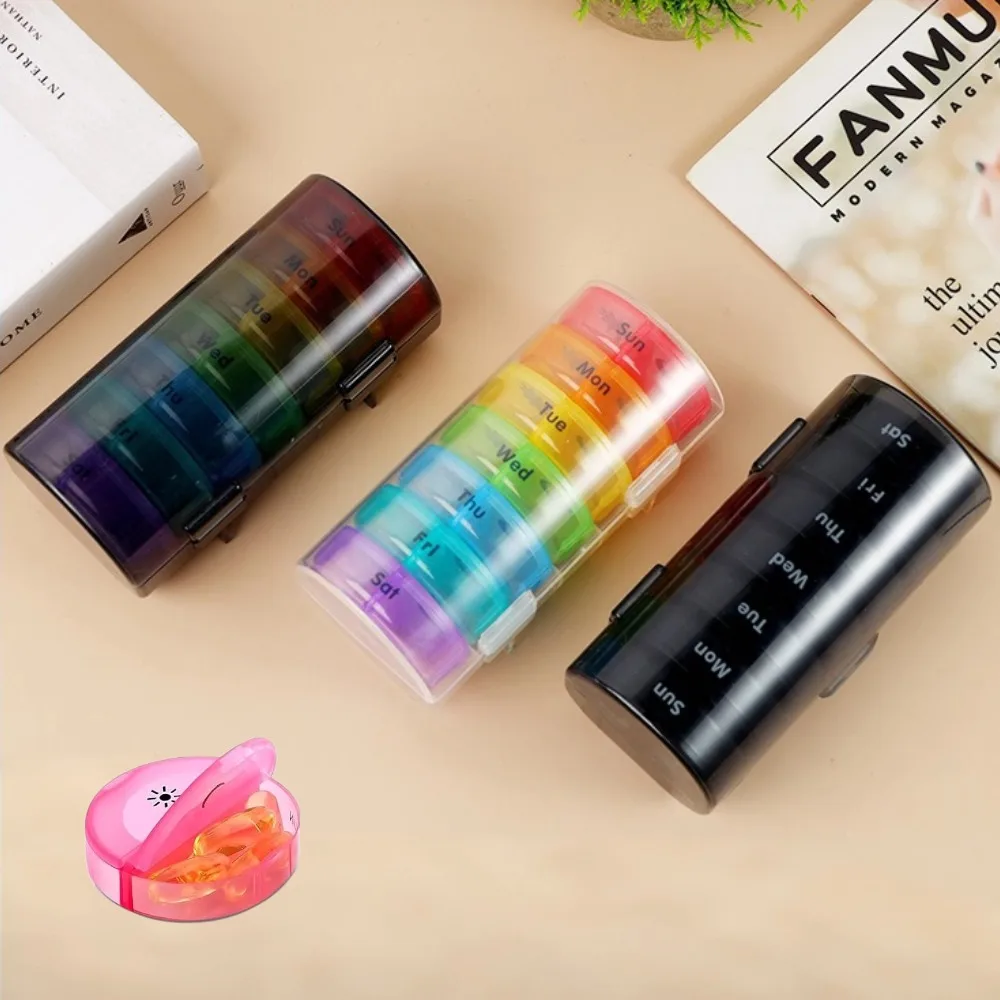 

Hot Large Weekly Pill Organizer 2 Times A Day Daily Pill Storage Box 7 Day Pill Case for Medicine Vitamin Fish Oil Supplements