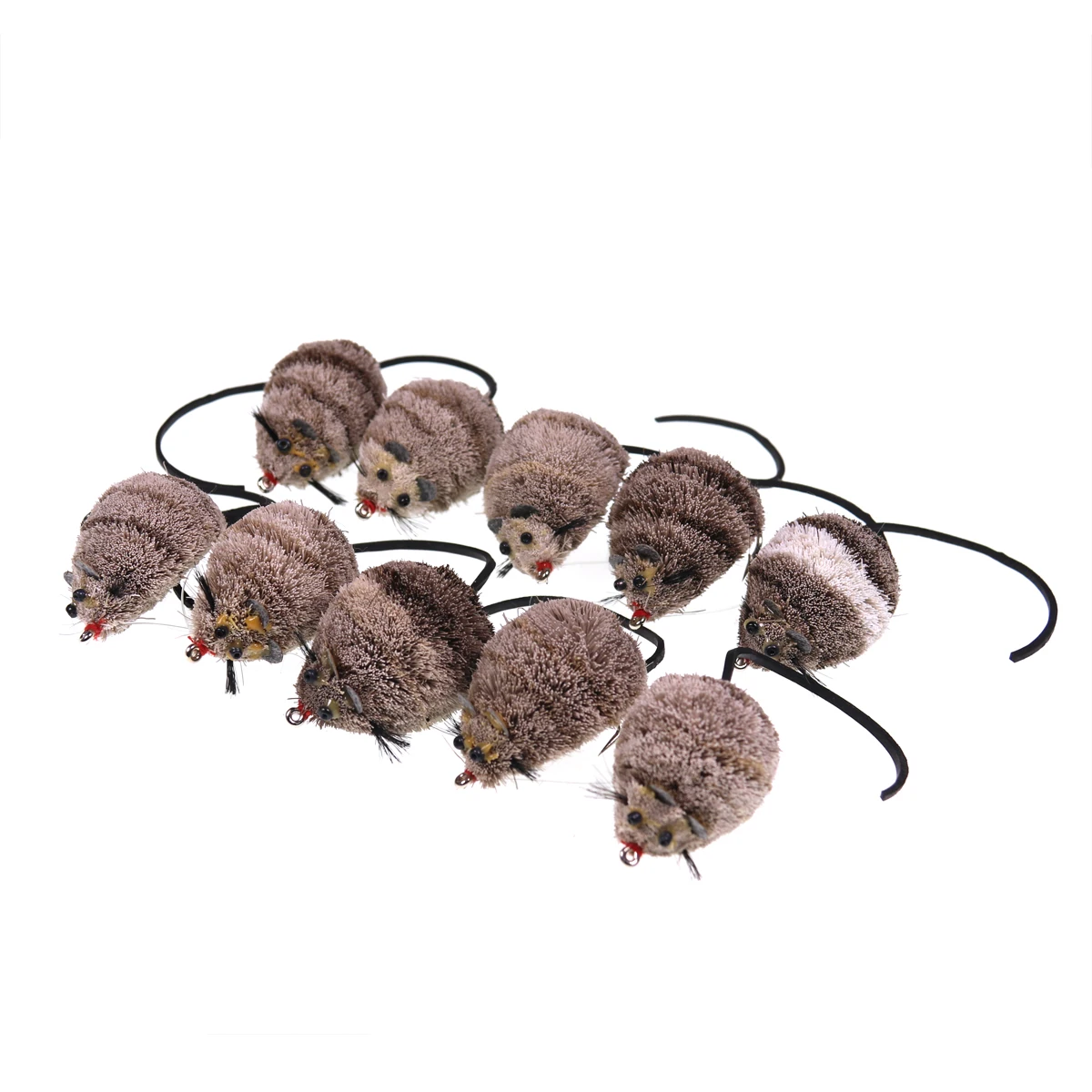 1 Stück/2 Stück 2/0 Hirschhaar-Mausfliege Künstliche Ratten-Topwater-Angelköder Poppers Fliegenfischen Bass Bug Largemouth Pike Angelköder – Detail 11