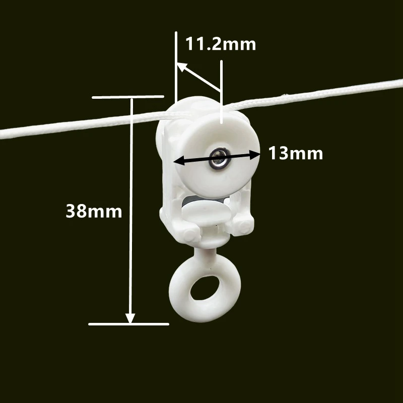 High Quality Ripple Fold Curtain Track Runner Motorized S-wave Curtain Rails Runner For Windows