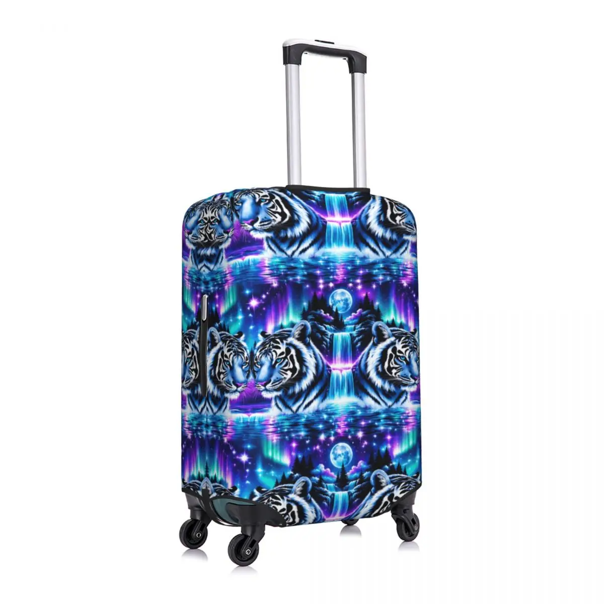 Tiger Patterned Suitcase Cover Holiday Flat 2d Digital Printing Practical Luggage Case Travel Protection