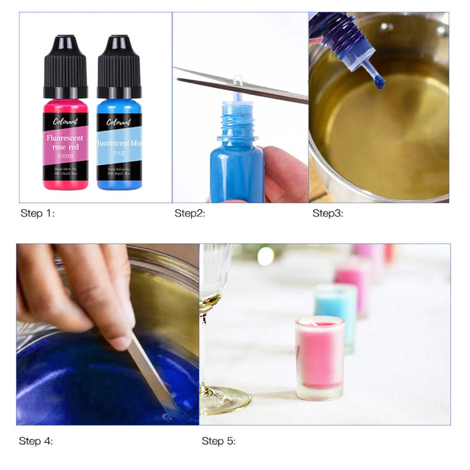 1Set Candle Dye Pigment DIY Candle Making Supplies Liquid Colorant Dye Kit Aroma Soap Soy Wax Resin Pigment Handmade Crafts Dye