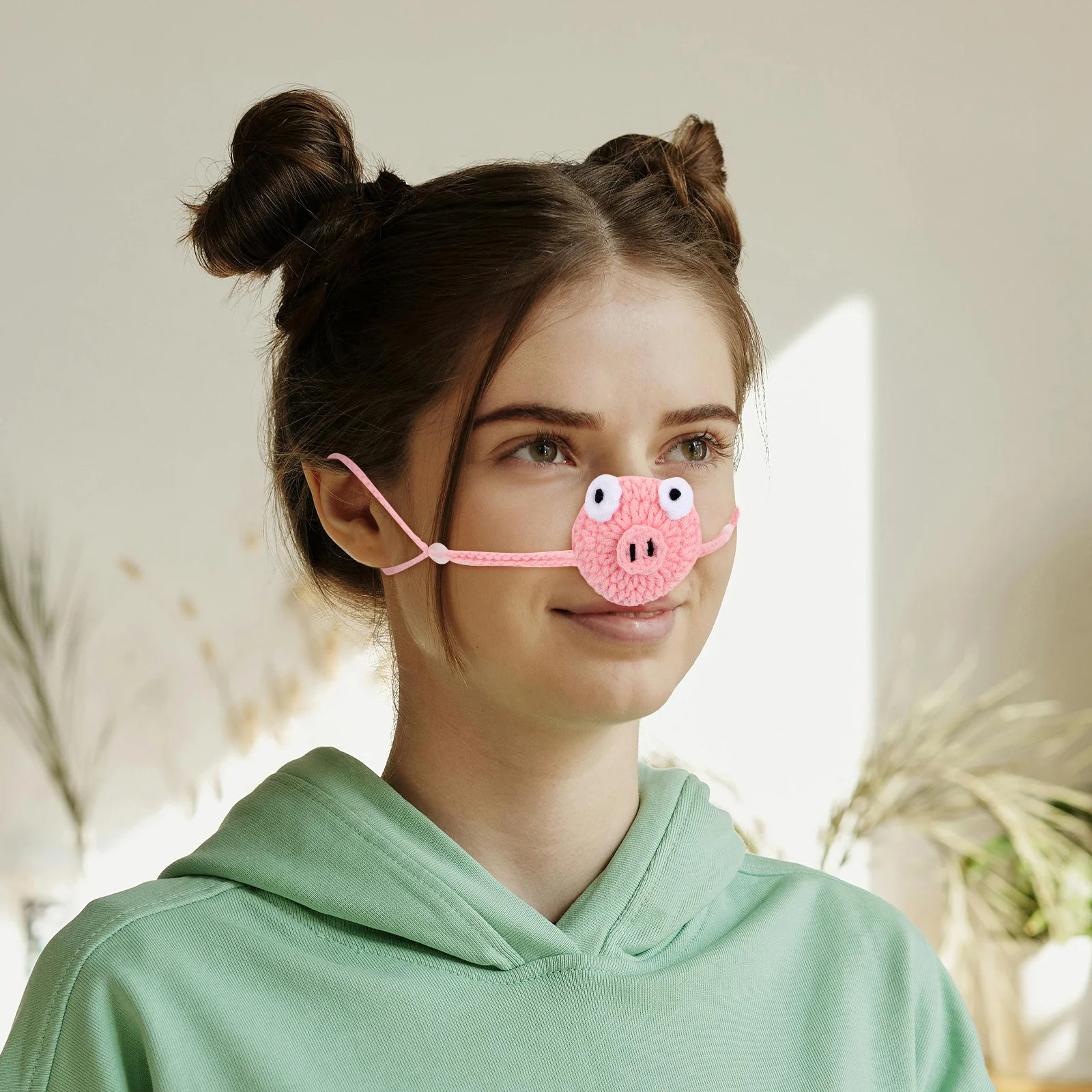 محبوك يدويا مكافحة الرياح الأنف حامي غطاء متماسكة دافئ لفصل الشتاء السفر في الهواء الطلق قابلة لإعادة الاستخدام الكروشيه دفئا ملحق النساء