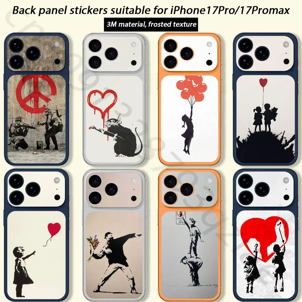 

Graffiti Artist Banksy TICKET Decal Skin Wrap for iPhone 17 Pro/Pro max Protective Film for Back, Frame, Camera