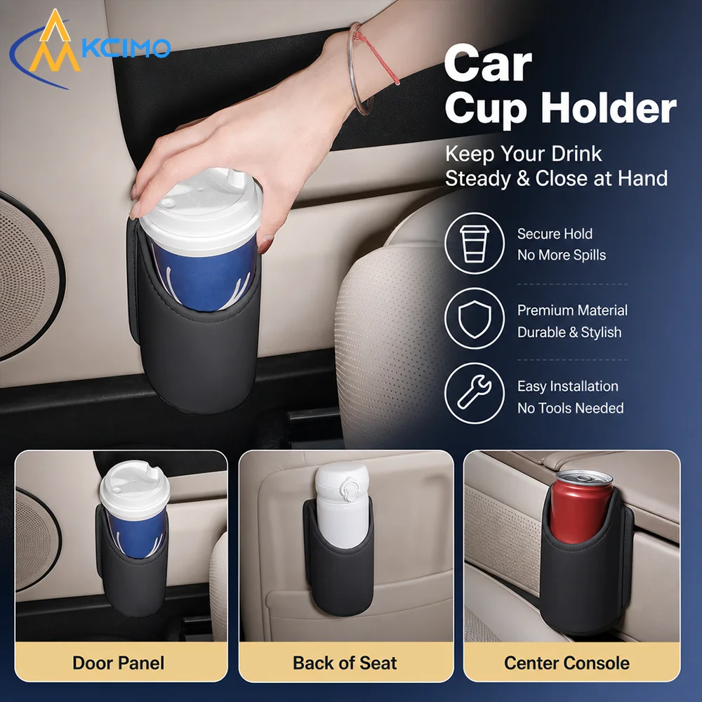1pc Dual-Function Auto Vent Mount Organizer, Vehicle Beverage Holding Stand, Universal Small Interior Waste Storage Bin
