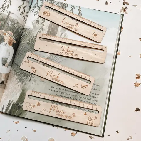 Reading Strips Wooden Children Ruler Small Paragraph Size Tracking Rulers Measuring Ruler Text Guide Learning Tool