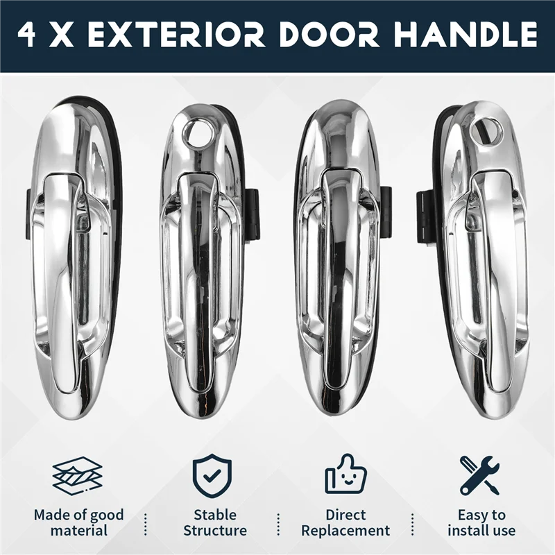 

A02Q-Front Rear Left&Right Exterior Door Handle For Toyota Land Cruiser LC100 4500 4700 1998-2007 Lexus LX470 69220-60061