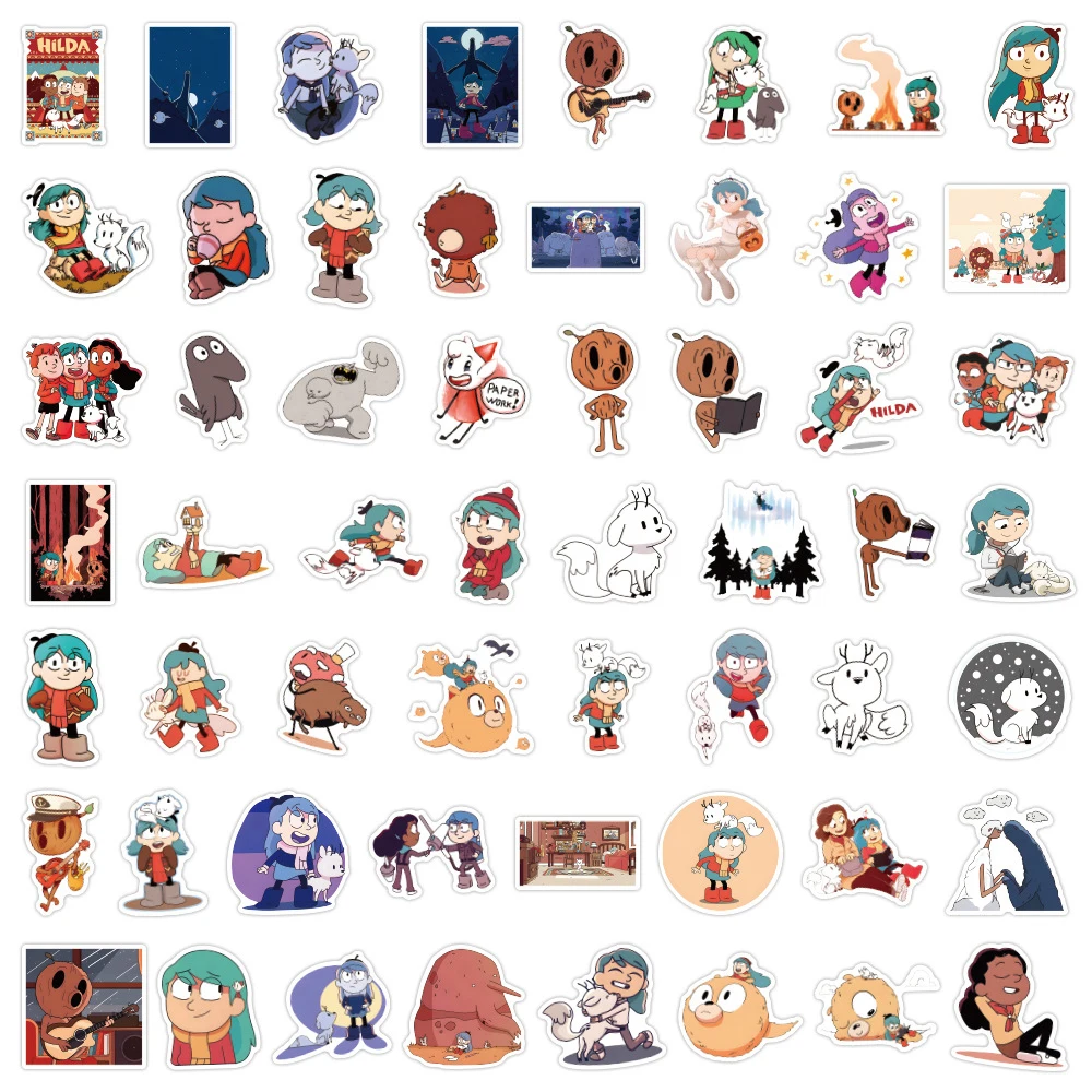 10/30/55/110 قطعة أنيمي هيلدا ملصقات مضحك الكرتون الشارات دفتر الهاتف الغيتار المحمول الكلاسيكية هزلية ملصق الديكور لعبة هدية