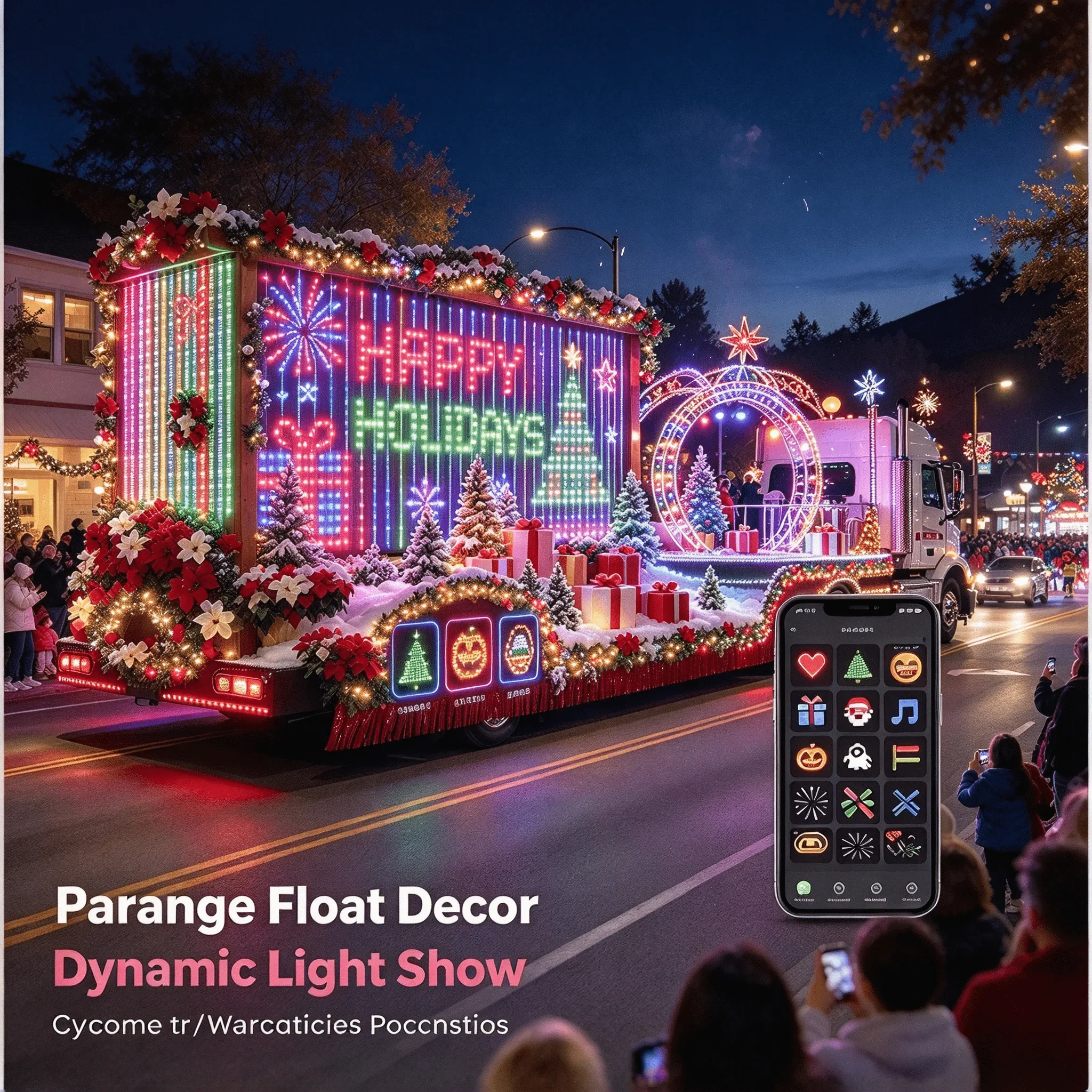 400LEDs Smart LED String Lights Curtain Garland Bluetooth APP Control Christmas DIY Picture Display Wedding Party Decor