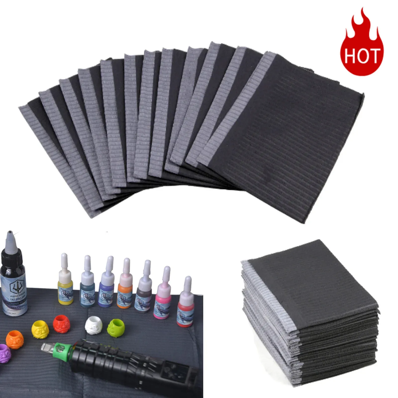 

20/50/125Pcs Tattoo Clean Pad Mat POSEIDON Disposable Medical Paper Nail Art Table Pads Tattoo Clean Pad Tattoo Accessories