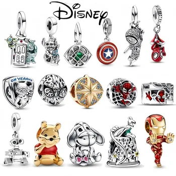 디즈니 스파이더맨 3 눈 스티치 비즈 펜던트, 판도라 DIY 오리지널 팔찌 액세서리, 쥬얼리 만들기 선물 비즈 