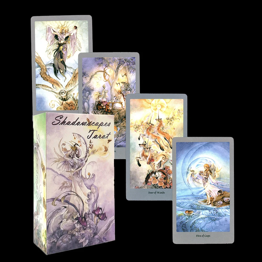 12x7cm Shadowscapes Divination Tarot with Guide Book myths, and folklore from cultures around the world.