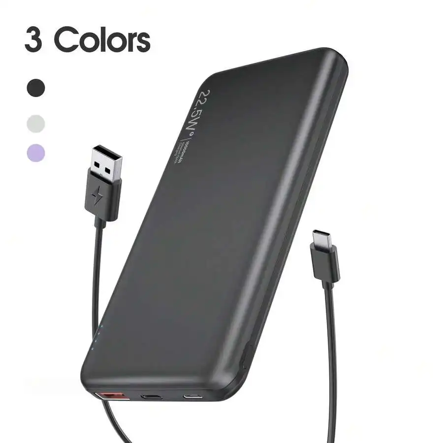 

10000mAh slim power bank, PD20W fast charging with Type-C input and output. Widely compatible with electronics, practical Valentine's Day gift.