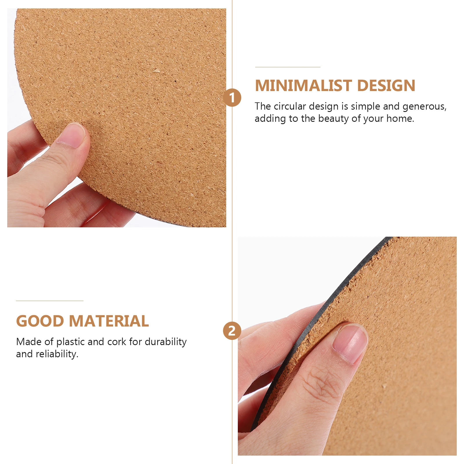 

5pcs Plastic Gasket Cork Mats For Plants Planter Round Flower Pads Anti-Skid Garden Pot Mats Multi-Purpose Flowerpot Bottom Mat