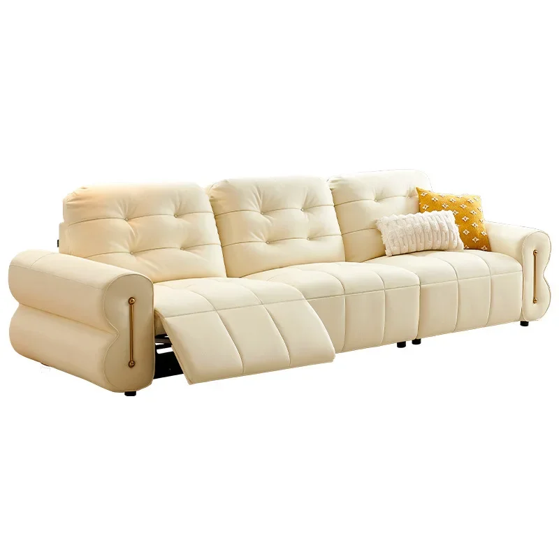 

Puff cloud leather zero against the wall living room cinema sleepable reclining zero gravity function electric sofa