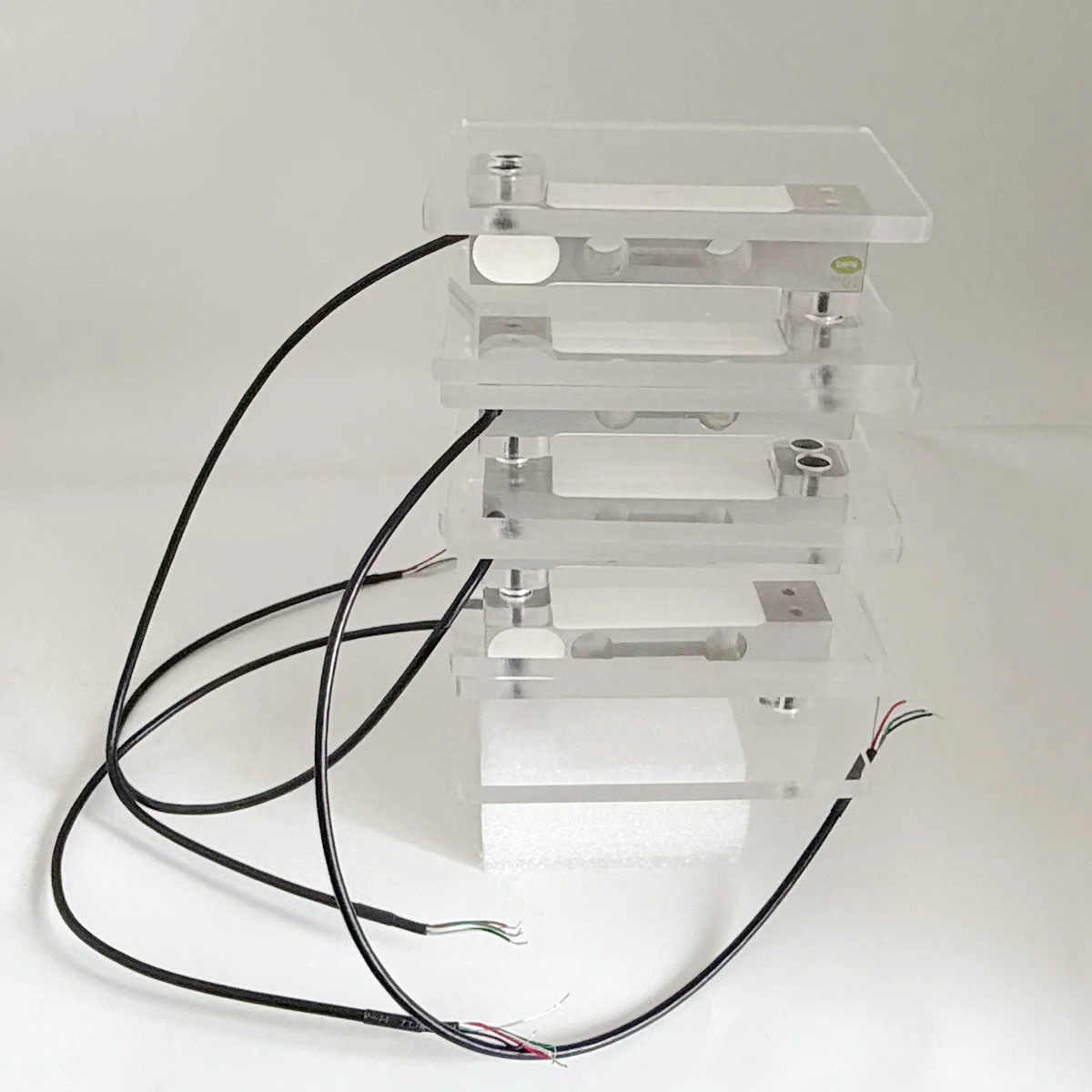 Kit de Sensor de Peso de Punto Único de 130 mm - Celda de Carga Mavin + Placas Acrílicas de 8 mm + Tornillos de Alta Resistencia + Llave con Herramientas de Montaje