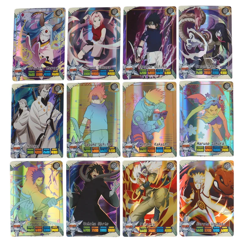 50Pcs Anime Naruto Collection Cards Naruto Uchiha Sasuke Hatake
