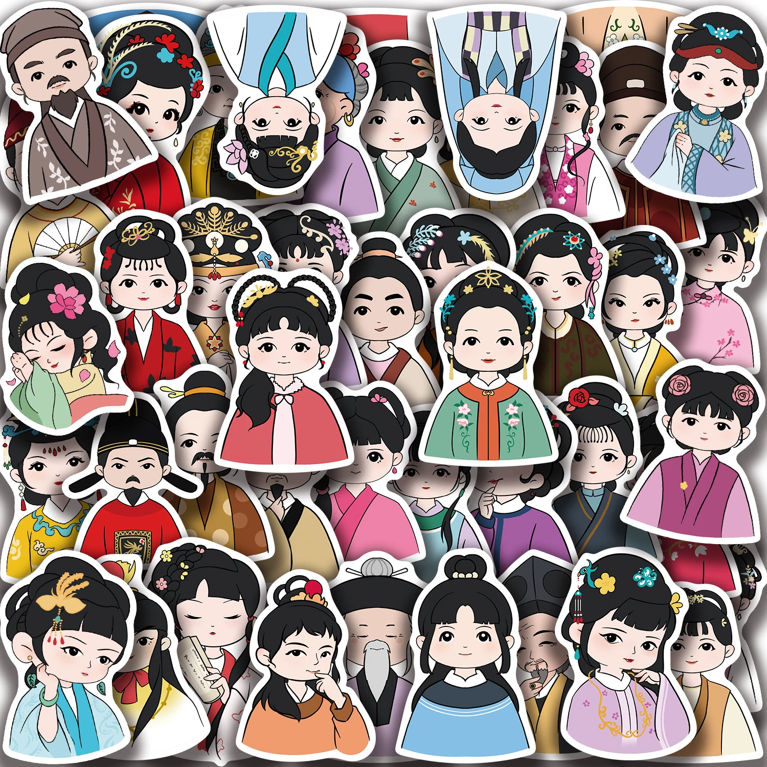 50pcs Ancient Celebrity Character Stickers For Motivational Award Class DIY Decoration Laptops Phones Books Instruments