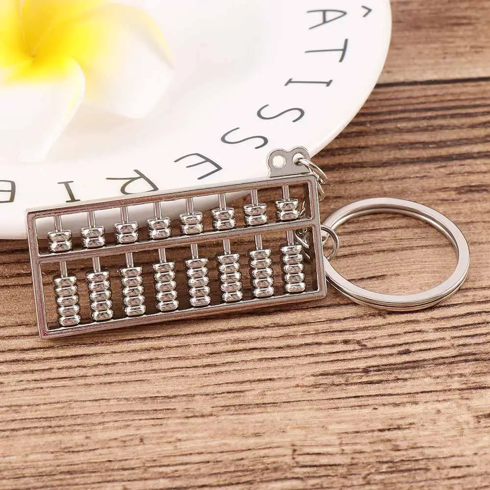 Chinese Lovely 3D Calculator Tool 8 Rows Metal Simulation Model Shape Pendent Keyring Gift Keyfob Keychain