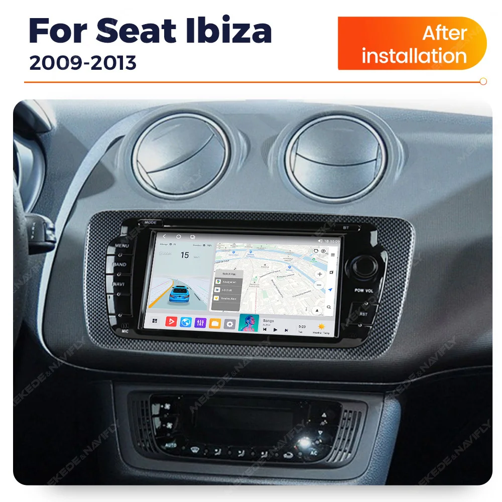 NAVIFLY 2din 7 "راديو السيارة لمقعد إيبيزا 6j 2009 - 2013 CarPlay اللاسلكي أندرويد السيارات مشغل وسائط متعددة نظام تحديد المواقع والملاحة رئيس وحدة