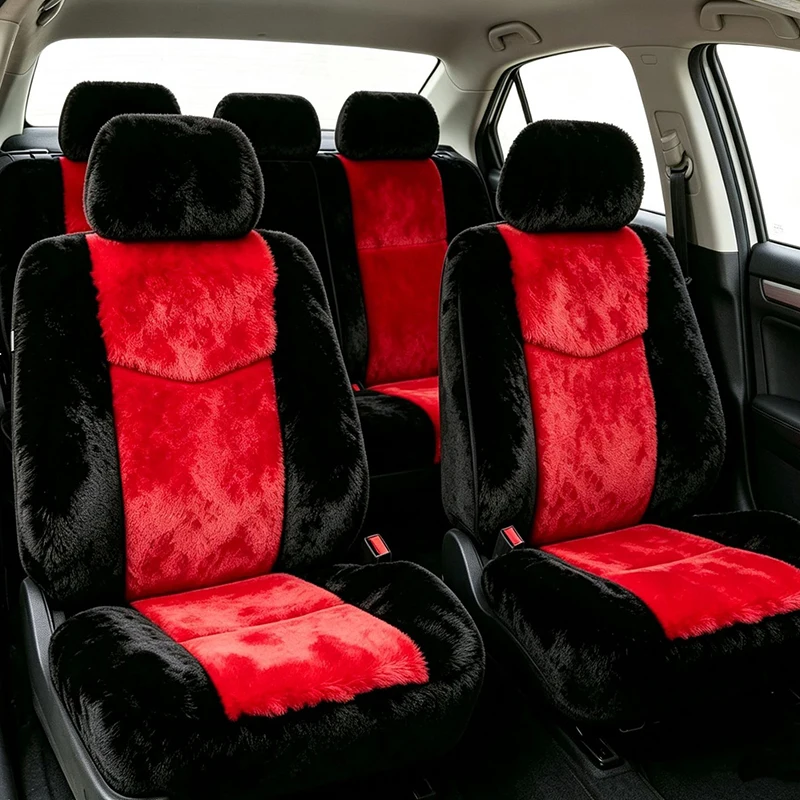 Winter-Warmes Plüsch-Universal-Autositzbezug-Set, Vollständiger Rundumsitzschutz, Bequem & Verschleißfest, Passend für die Meisten Autos
