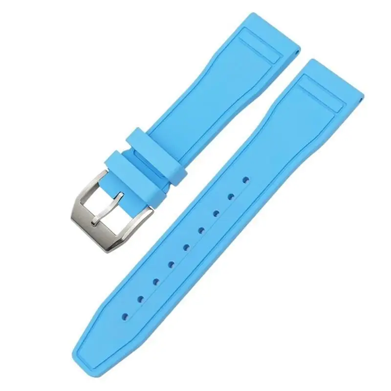 

HAODEE Soft 21mm 20mm 22mm Fluororubber FKM Watchbands For IWC Big Pilot Portofino TOP GUN Natural Rubber Watch Strap