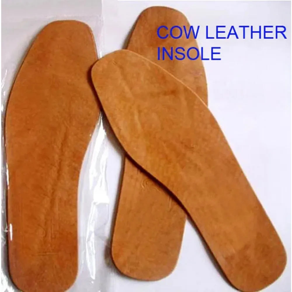 Hot Selling Item 1 Pair Insole Genuine Cow Leather Breathable Soft Anti-odor Casual Shoes Men's Sweat Absorbent