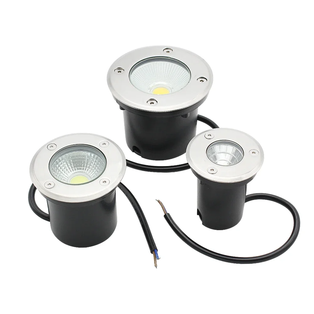 6 Pack IP67 Waterproof LED In-Ground Light, 5W 10W 15W COB Buried Spot for Outdoor Garden Path, Landscape, and Floor Lighting