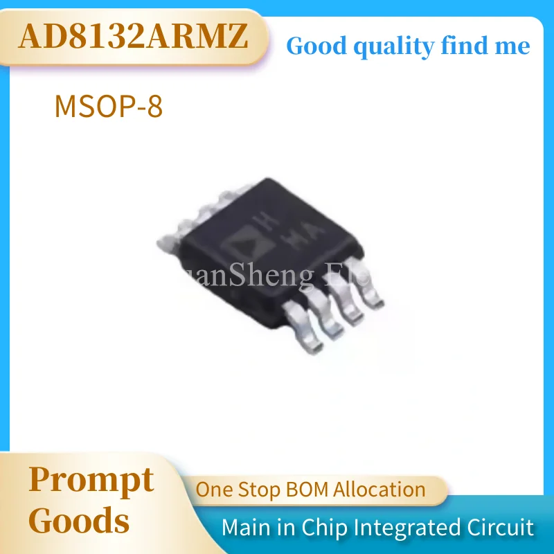 1-10pcs/Lot New Original AD8132ARMZ HMA Instrumentation, OP Amps, Buffer Amps AD8132ARMZ-REEL7 OPAMP DIFF 1 CIRCUIT 8MSOP