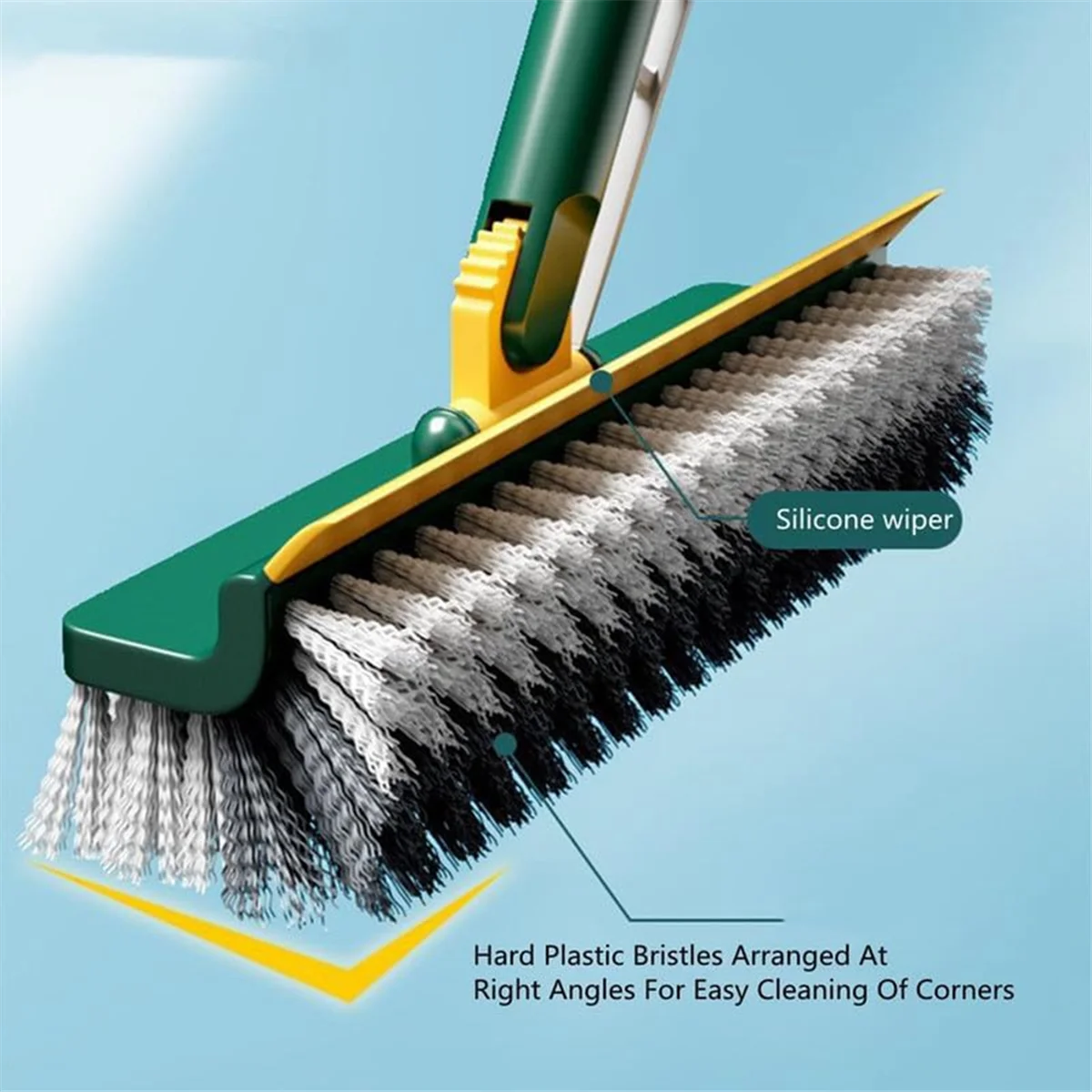 N38R_فرشاة أرضية ذات مقبض طويل، كشط متعدد الوظائف باللون الأزرق #5