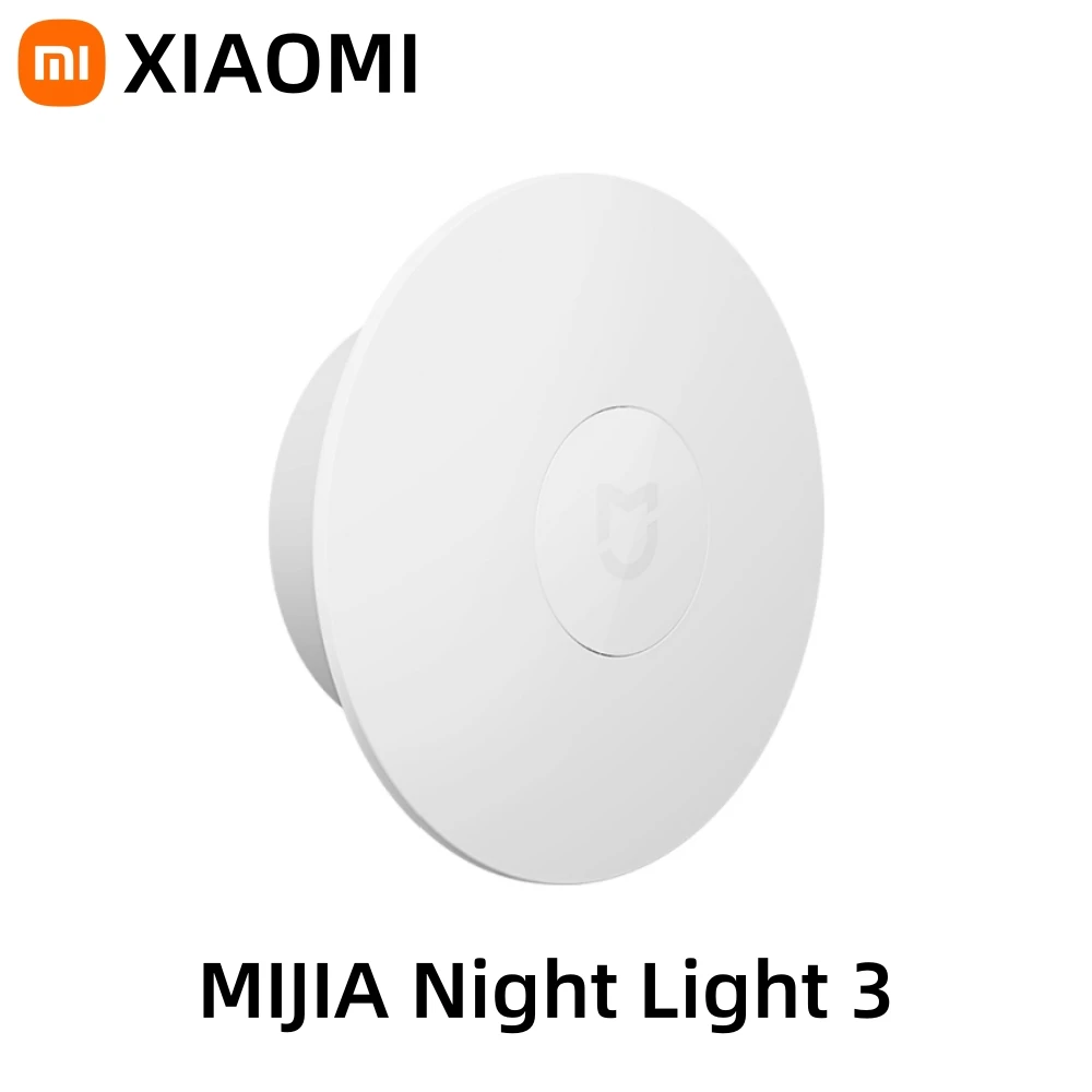 Mijia Luce notturna Versione 3 Sensore di movimento Luminosità regolabile Lampada notturna con sensore di luce umana intelligente per camera da letto