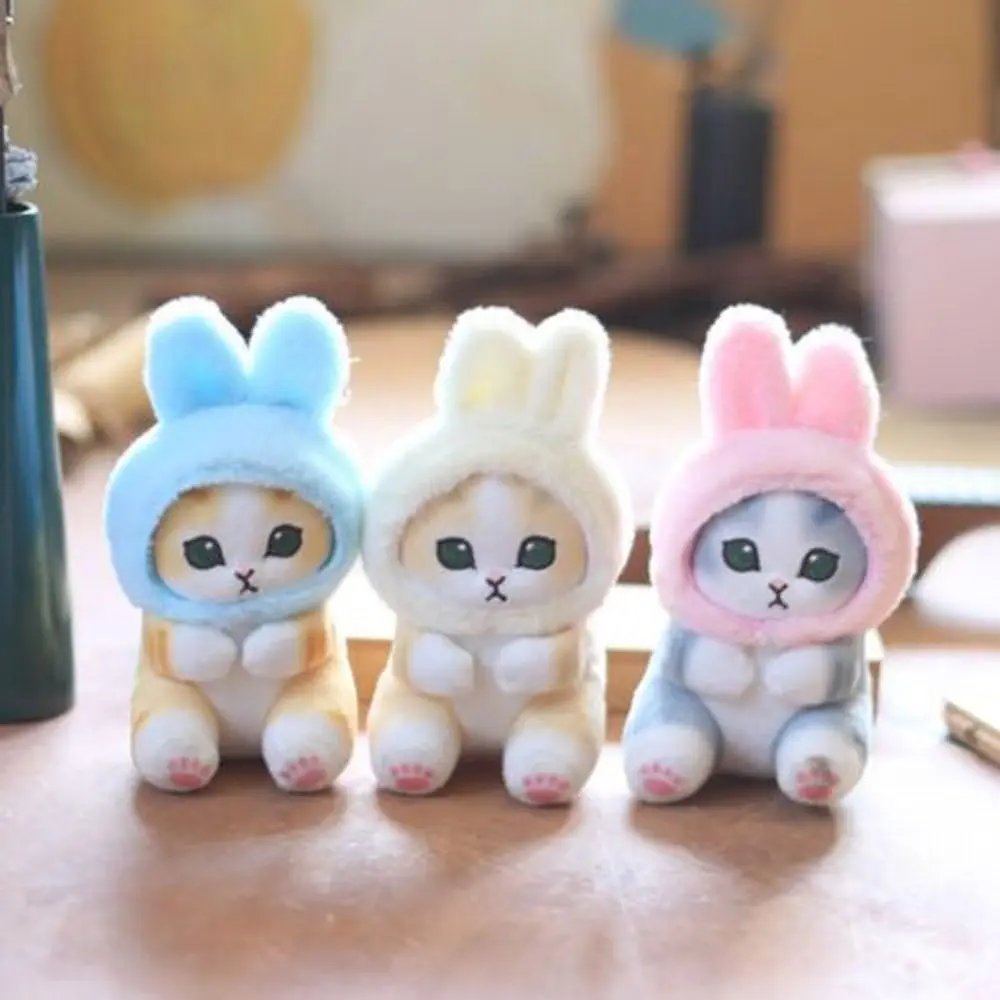 Porte-clés Kawaii en peluche de haute qualité, pendentif en beurre doux, porte-clés Bunny Cat, JOToys